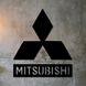 Логотип из дерева настенный в форме Mitsubishi