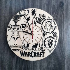 Настенные часы из дерева в стиле фентези "Варкрафт"