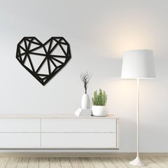 Дерев`яне геометричне панно на стіну «Серце»