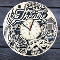 Концептуальные деревянные часы на стену «Театр»