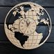 Часы настенные из дерева «Земной шар»