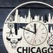Дизайнерський годинник на стіну «Чикаго, Іллінойс»