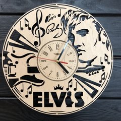 Дизайнерський настінний годинник з дерева «Elvis»
