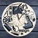Дерев`яний настінний годинник в інтер`єр «Дизайнер»