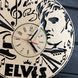 Дизайнерський настінний годинник з дерева «Elvis»