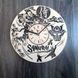 Круглий дизайнерський настінний дерев'яний годинник "Самурай"