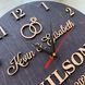 Подарок на 5 годовщину свадьбы деревянные именные часы на стену