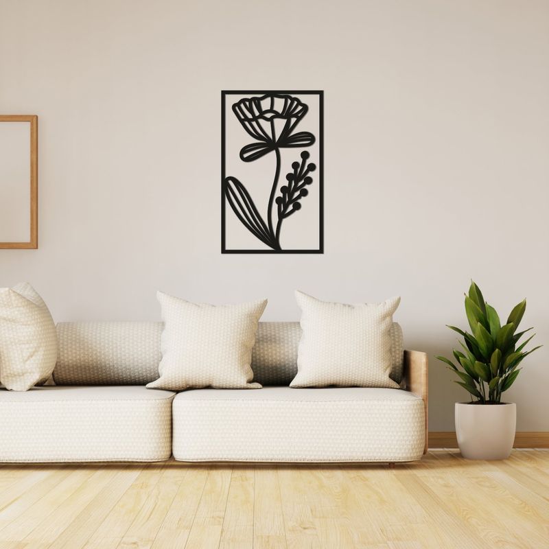 Декоративная настенная абстракция из дерева «Изящный цветок»
