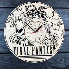 Необычные деревянные часы в интерьер «Finаl Fantasy»