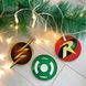 Оригинальный набор новогодних игрушек на елку с изображениями символов супергероев вселенной DC