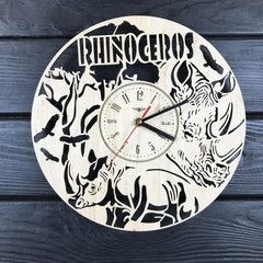 Необыкновенные настенные деревянные часы «Носорог»