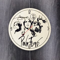 Бесшумные настенные часы из дерева «Pink Floyd»