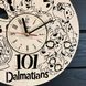 Настінний годинник з дерева в дитячу «101 далматинець»