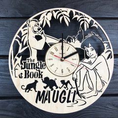 Дитячий настінний годинник з дерева «Мауглі»