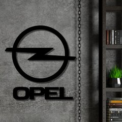 Большой деревянный логотип Opel в интерьер