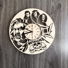 Деревянные часы на стену «Metallica»