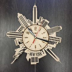 Дизайнерський годинник на стіну «Силуети Нью-Йорка»