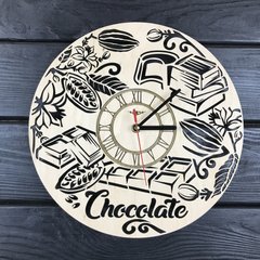 Концептуальные настенные часы из дерева «Шоколад»