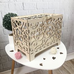 Весільна дерев'яна скринька для грошей