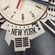Дизайнерские часы на стену «Силуэты Нью-Йорка»