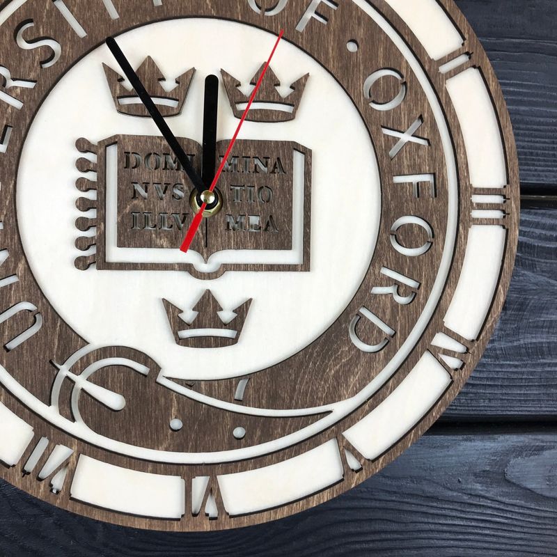 Декоративний дерев`яний годинник на стіну «Оксфорд»