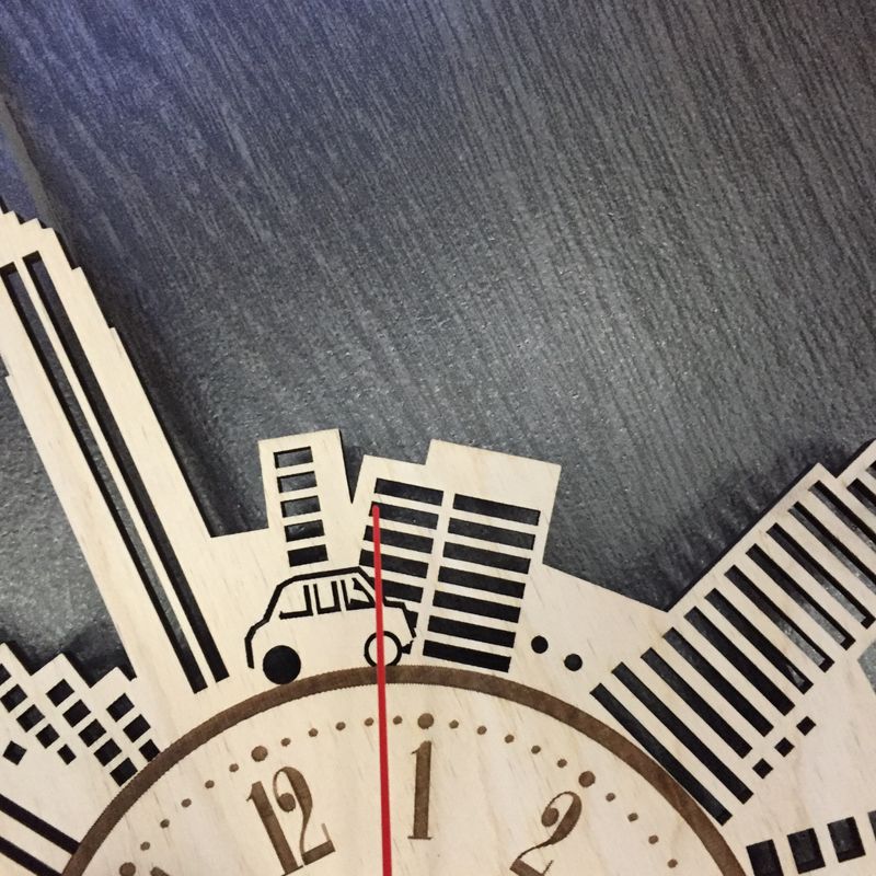 Дизайнерские часы на стену «Силуэты Нью-Йорка»