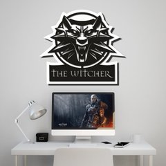 Дерев'яна картина-емблема комп'ютерної гри «The Witcher»