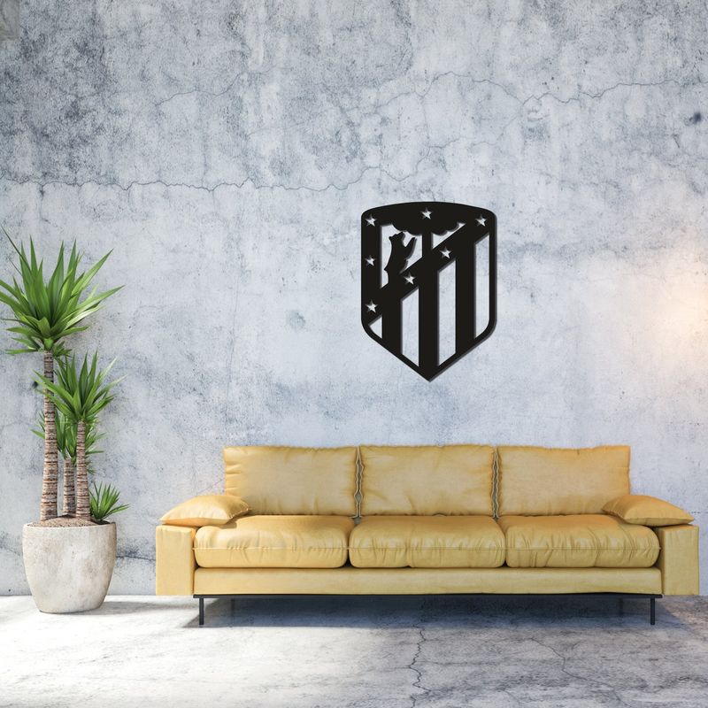 Футбольная эмблема из дерева «Атлетико Мадрид»