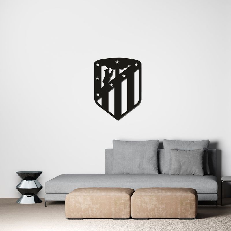 Футбольна емблема з дерева «Атлетіко Мадрид»
