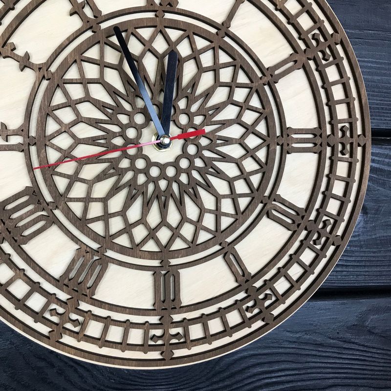 Универсальные деревянные часы в интерьер «Big Ben»