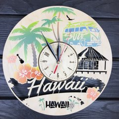 Деревянные настенные часы «Гавайи» с цветной печатью