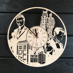 Годинник настінний з лазерним гравіюванням «Доктор Хто»