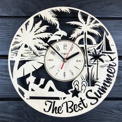 Дерев`яний годинник на стіну «Літо»