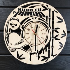 Дитячий настінний дерев`яний годинник «Кунг-фу панда»