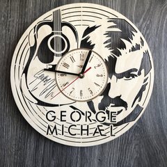 Концептуальний настінний годинник в інтер`єр «Джордж Майкл»