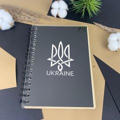 Стильний блокнот з гербом України на прозорій акриловій обкладинці