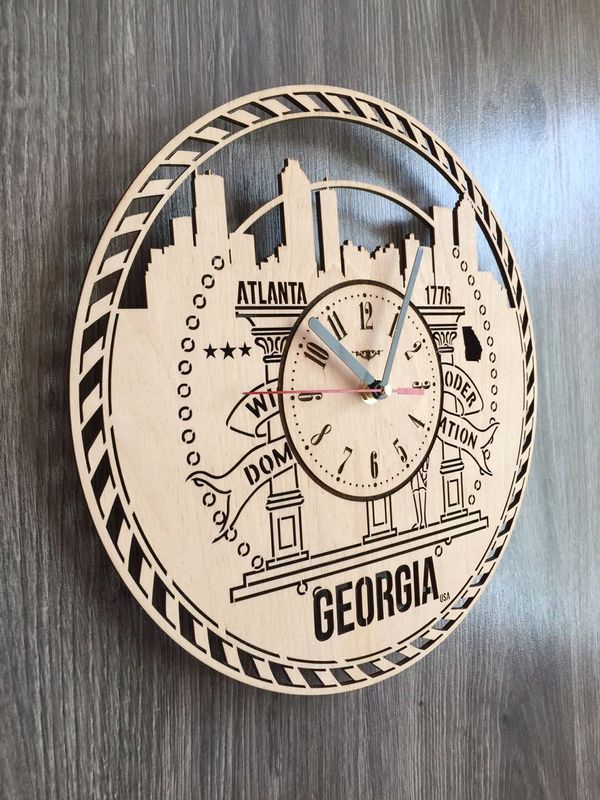 Дизайнерские часы на стену "Атланта, Джорджия"