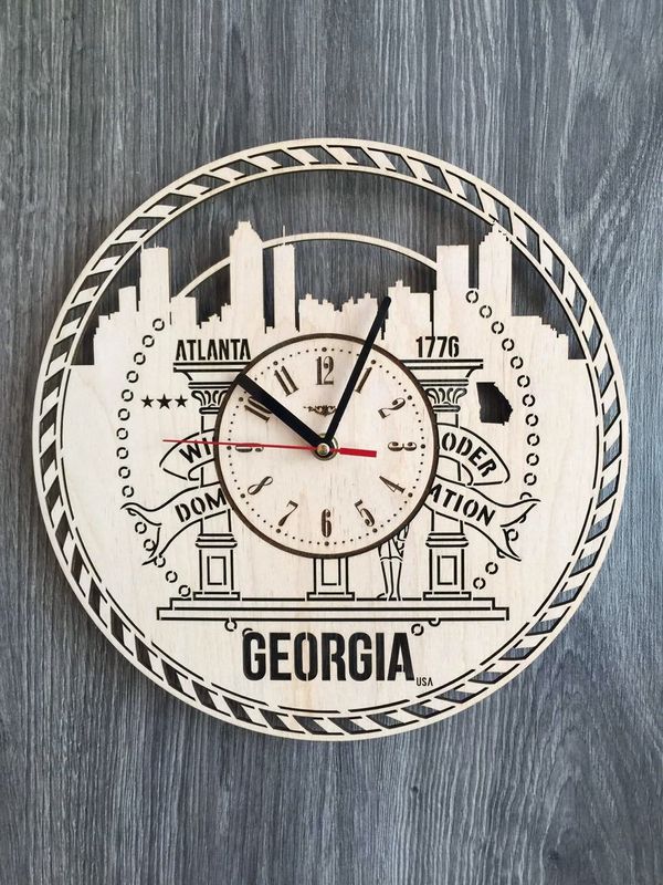 Дизайнерський годинник на стіну "Атланта, Джорджія"