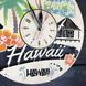 Дерев'яний настінний годинник «Гаваї» з кольоровим друком