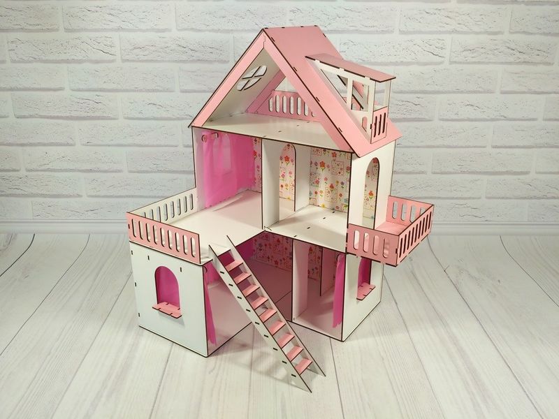 Будиночок для ляльок «Сонячна дача» з шпалерами