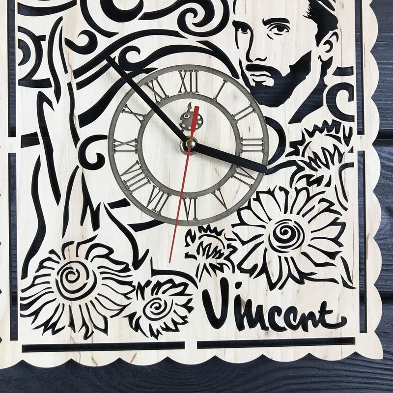 Тематичний інтер`єрний настінний годинник «Вінсент Ван Гог»