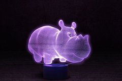 3D Детский ночник светодиодный «Бегемот»
