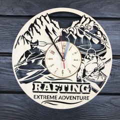 Концептуальные деревянные часы на стену «Рафтинг»
