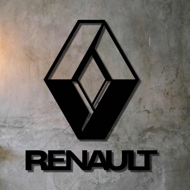 Настінний декоративний логотип з дерева Renault