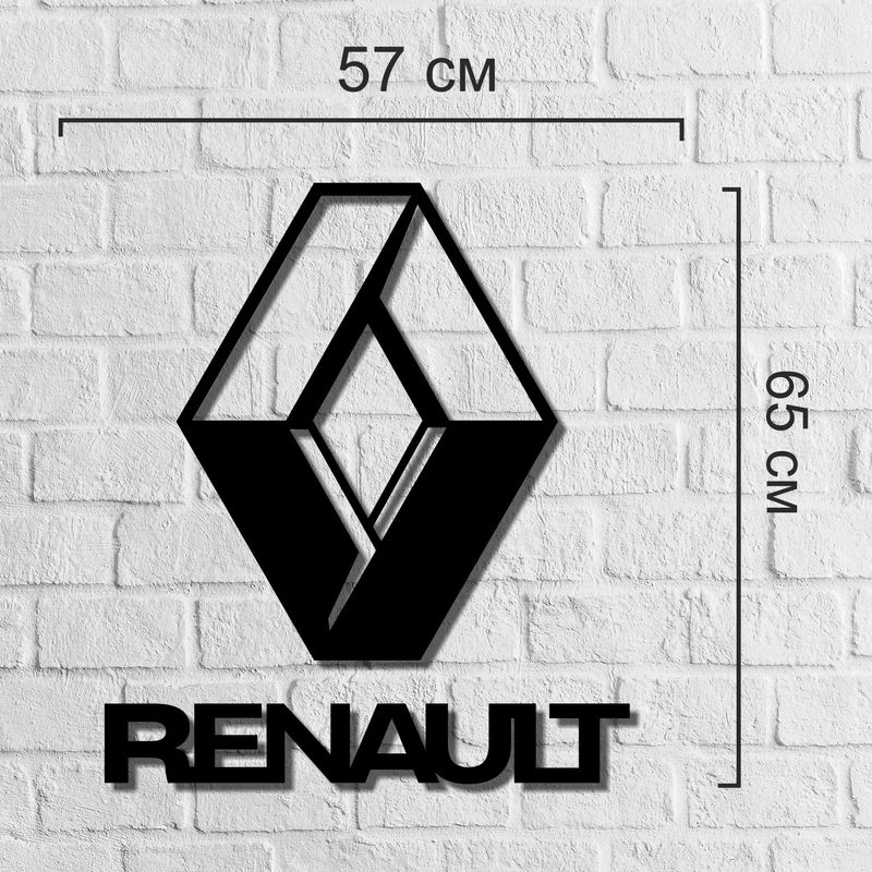Настінний декоративний логотип з дерева Renault