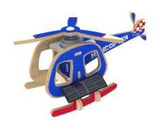 Конструктор из дерева Robotime Вертолет-B с красочным покрытием 11 деталей