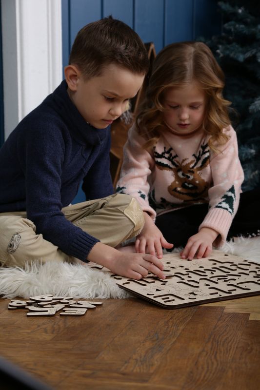 Розвиваюча дерев'янна гра для малюків «Алфавіт»