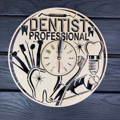 Настінний годинник з дерева в стоматологічний кабінет