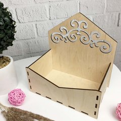 Декоративная деревянная коробка для цветов