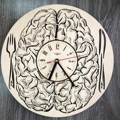 Дизайнерський дерев`яний годинник «Мозок»